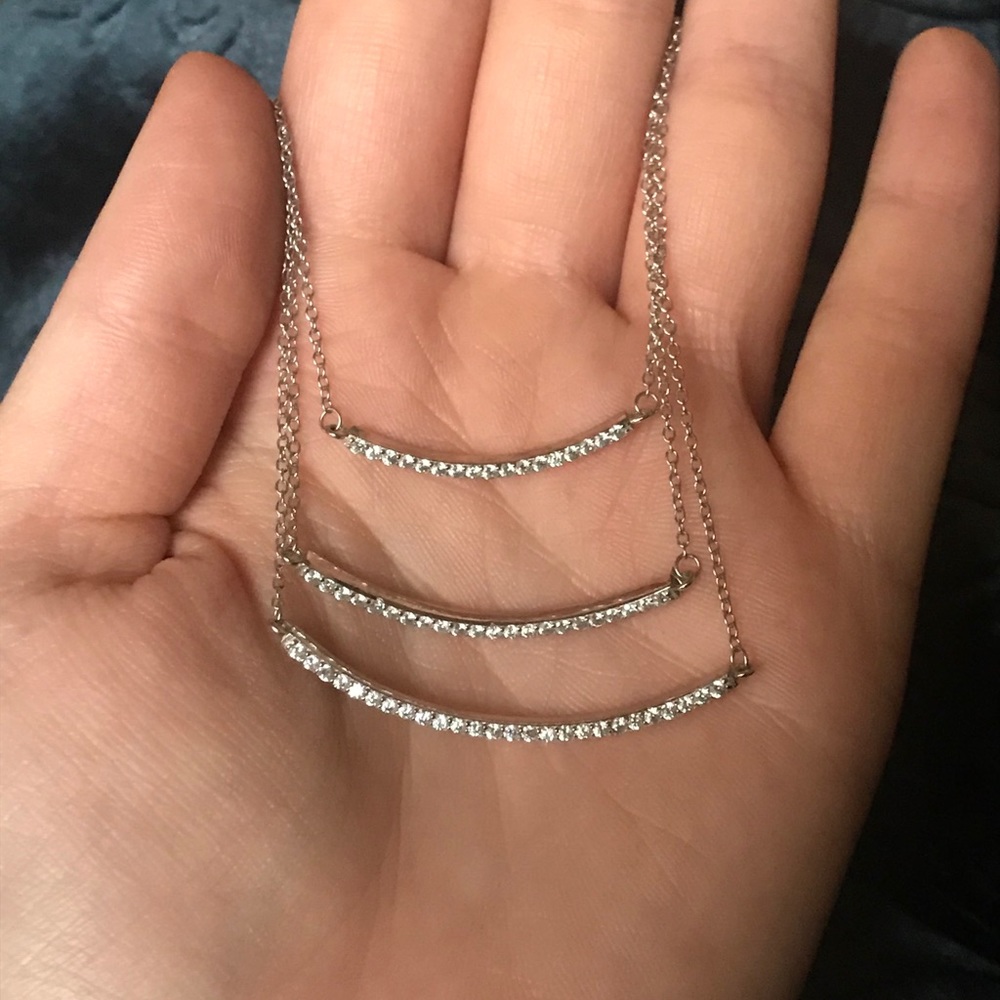 3 layer bar necklace